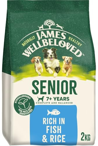 James Wellbeloved Dog Senior Hypoallergenic Dry Food Fish and Rice 2 kg