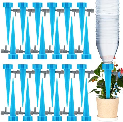 VIPNAJI 24 Stück Automatische Bewässerung Set, Einstellbar Automatische Bewässerungsgeräte für Garten Balkon, Pflanzen Bewässerung Bewässerungssystem Topfpflanzen Blumen Kübelpflanzen und Urlaub
