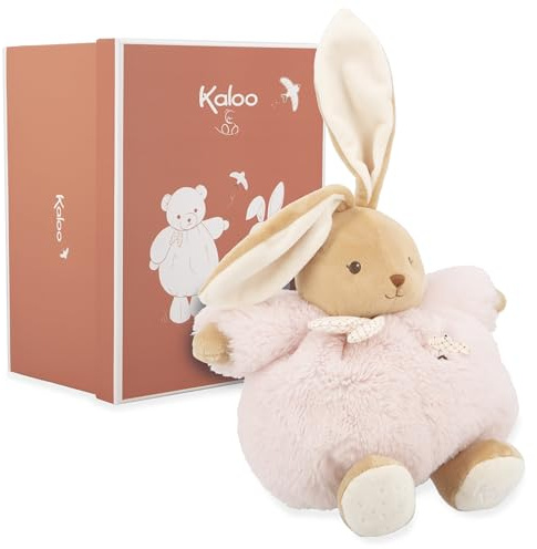 Kaloo Coniglio Rosa di Peluche 25 cm, Morbidissimo Peluche per Il Bambino, Tenero Compagno Fin dalla Nascita, Dimensione Ottime per Le manine, Regalo di Nascita, K214018