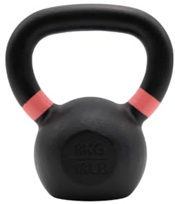 RUSTER Kettlebell Cast Iron 4-32kg Pesa Rusa Hierro Fundido con Revestimiento en Polvo - Pesa para Entrenamiento de Fuerza, Resistencia y Equilibrio - Codificación por anillo colores (Rosa 8kg)