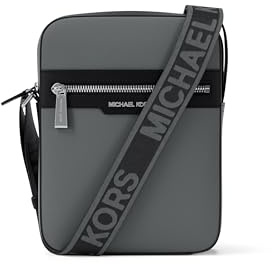 Michael Kors Malone Flight Bag, Silver-Tone Hardware/Storm Nylon