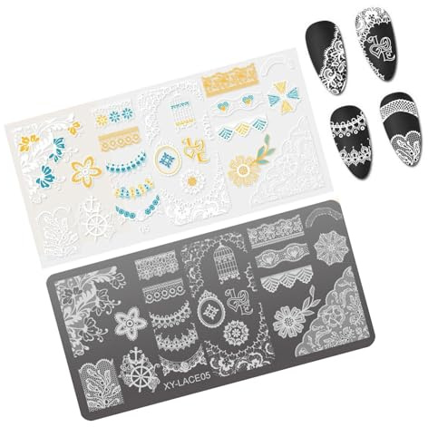 Plaques D'estampage Pour Ongles Français Modèles De Tampons Fleurs Manucure Pochoirs 'impression Outil Tampon Artistique Fleurs 'estampage Françaises Pochoirs 'images Manucure