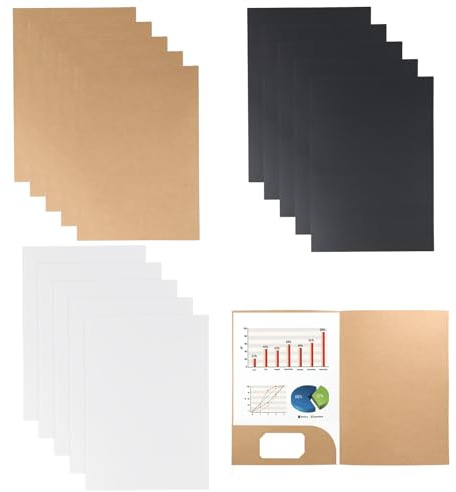 15 Piezas Subcarpetas Cartulina A4 Carpetas de Carton, A4 Subcarpetas Folio Carton con Solapa Sarpetas Papel Kraft Carpeta de Documentos con Ranura Tarjetas de Visita carpeta de Archivos para Oficina