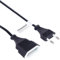 PremiumCord 230 V 3 m, Cavo Prolunga con Spina Europea E Presa Europea, Prolunga Cavo di Alimentazione per 230 V, Presa Spina, Colore Nero