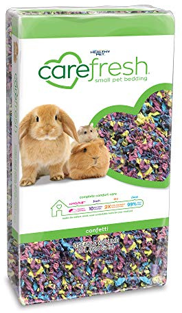 carefresh Dust-Free Confetti Natural Paper Small Pet Bedding with Odor Control, 10 L