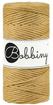 Bobbiny Makramee Kordel 3mm - 100m Wahl (Senf)