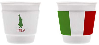 Bialetti Y0TZ061 Italia - Vaso pequeño, porcelana, 1 pieza