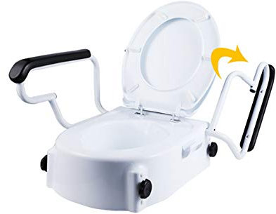 LFMXLD Un Raiser WC con Apoyabrazos Reversibles, Los Ancianos Pueden Subir Y Bajar El Asiento del Inodoro, Y Un Multifuncional Raiser WC.