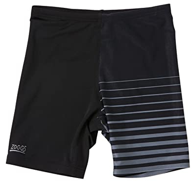 Zoggs Boy's Eden Mid Jammer Swim Trunks, Black, 12 Years UK