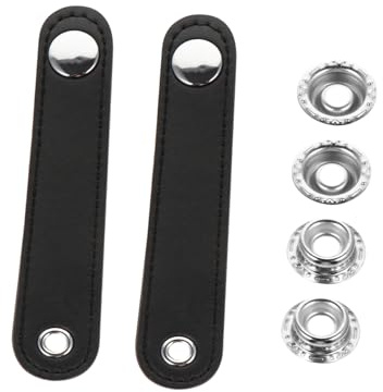 Toyvian 2 Pezzi Cinghia Soffietto per Fisarmonica Basso, Pelle Nera, Accessorio, Facile da Trasportare