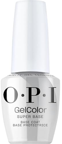 OPI GelColor Super Base Base Coat | Strong Adhesion for LED Cure Gel Nail Polish | Protects Natural Nail, Prevents Discoloration | 0.5 Fl Oz