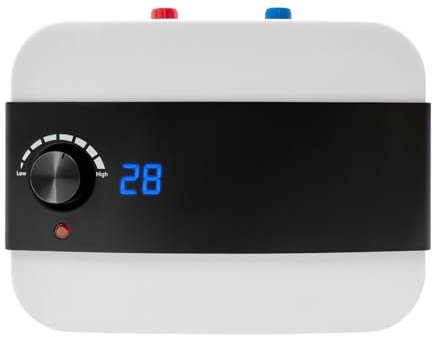 Elektrische Durchlauferhitzer 6L Elektrische Warmwasserbereiter Instant Klein Durchlauferhitzer,1500W 220V Mini Durchlauferhitzer mit Ablesbarer Led-Temperaturanzeige, 0-65°C