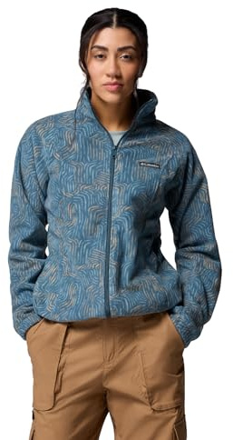 Columbia Benton Springs Fleecejacke für Damen, Bedruckt, Durchgehender Reißverschluss, 1 Stück