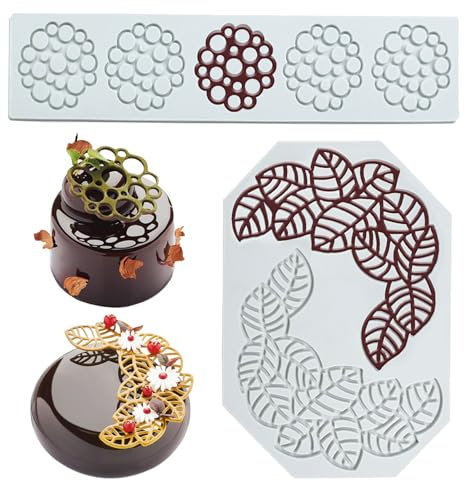 YapitHome 2 Pezzi Stampi in Silicone per Dolci,Fondente in Silicone Stampo Pizzo per Dolci per Decorazione di Torte,Cioccolato,Resina,Burro