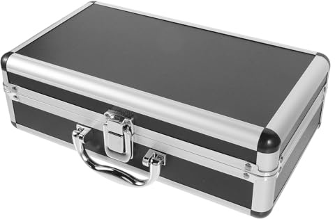 TOYANDONA Professional Handheld Microphone Case with Foam Interior Hard Shell Storage Box for Wireless Mic Systems Portable Protective Mic Storage Holder for Travel and Audio Equipment