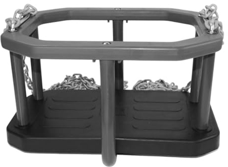 Columpio de bebé de goma con cadenas de 3 m – columpio para bebés, asiento para niños pequeños hasta 36 meses, columpio para niños con inserción de aluminio y eslabones, soporta hasta 100 kg, columpio