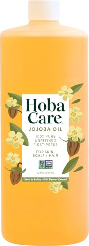 Hobacare Pesticide-Free Jojoba 1 Litre(33.76 Fl Oz) 100% Pure First-Press Unrefined Jojoba With No Added Ingredients Or Fillers. 1 6 1 Litre (33.76 fl. oz.)
