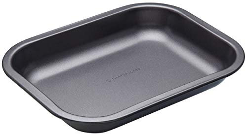 MasterClass Petit plat à rôtir avec antiadhésif PTFE, PFOA et BPA, acier au carbone robuste de 1 mm d'épaisseur, 27 x 21 cm, plateau à rôtir ouvert et incliné