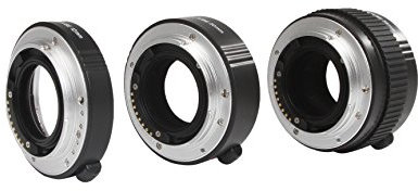 Movo Photo AF Makro-Verlängerungsrohr-Set für Sony Alpha DSLR-Kamera mit 12 mm, 20 mm und 36 mm Röhren (Metallhalterung)