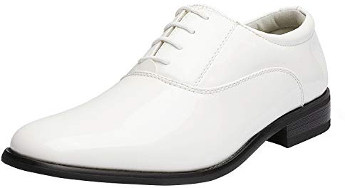 Bruno Marc Ceremony-05 Zapatos de Cordones Vestir Oxford para Hombre Blanco 40 EU/7.5 US
