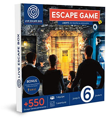 Live Escape Box - Coffret Cadeau Escape Game 5 ou 6 Joueurs