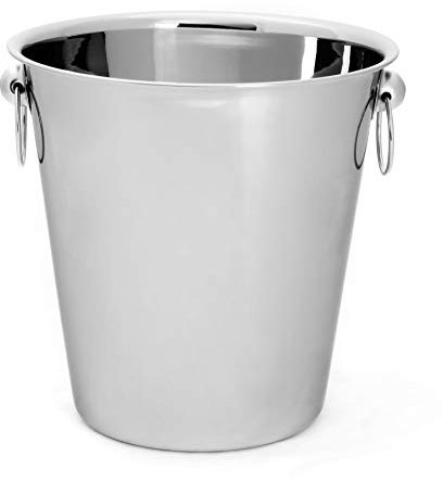 Rink Drink Champagne/Wine/Ice Chiller Bucket - Stainless Steel - 4 Litre