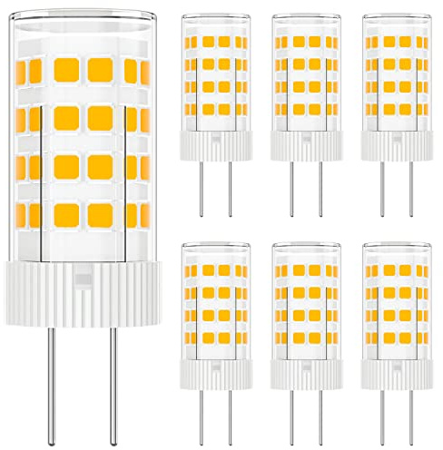 Gaormii G4 LED Bulb 5W 2700K Warm White Bi-pin T3 JC Type 12V AC/DC 40W Halogen Equivalent for Outdoor Landscape Lighting Deck Stair Step Path Lights,Pack of 6