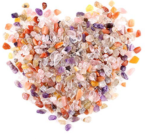 Swpeet Assortiment de petites pierres précieuses polies de 0,5 kg - Pierres de forme irrégulière - Parfaites pour la fabrication de bijoux et la décoration de la maison