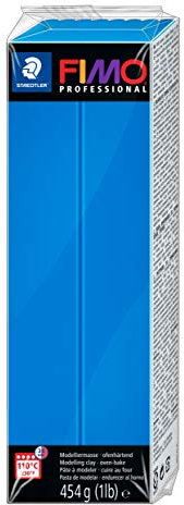 STAEDTLER FIMO professional ofenhärtende Modelliermasse (Großblock 454g (1 lb)) Farbe: reinblau