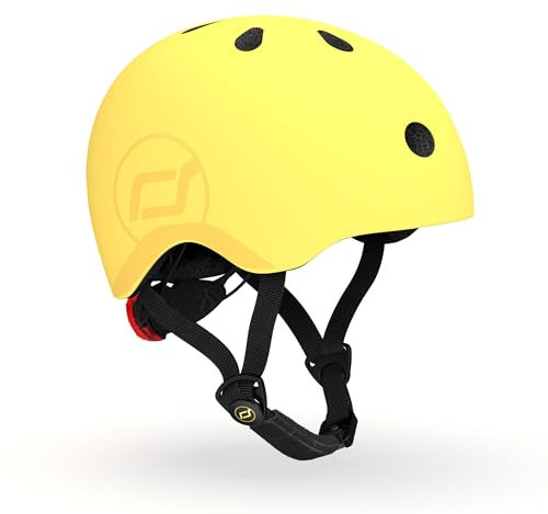 Scoot & Ride Casco de Bicicleta Infantil, Color limón, 51 hasta 55 cm