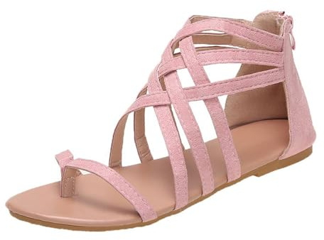 Asifn Donna Sandali Con Tacco Gladiatore Romane Spiaggia Scarpe Infradito Estivi Ciabatte（Rosa,35 EU