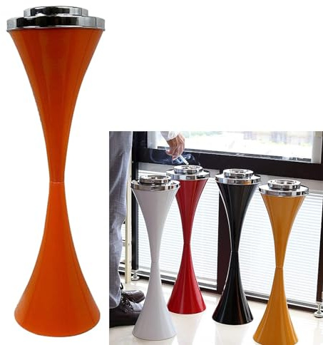 Cendrier Moderne avec Support, Commercial Porte-Cigarette en Acier Inoxydable Cendrier, Cendrier De Jardin, Cendrier Autoportant, Cendrier sur Pied, Cendrier sur Pied Extérieur ( Color : Orange )