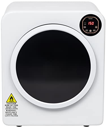 LEADZM seche linge pompe a chaleur,sèche linge séchage à évacuation compact 1500W 6KG avec affichage LED pour différents modes de séchage, sèche-linge portable pour appartements, maison, dortoir