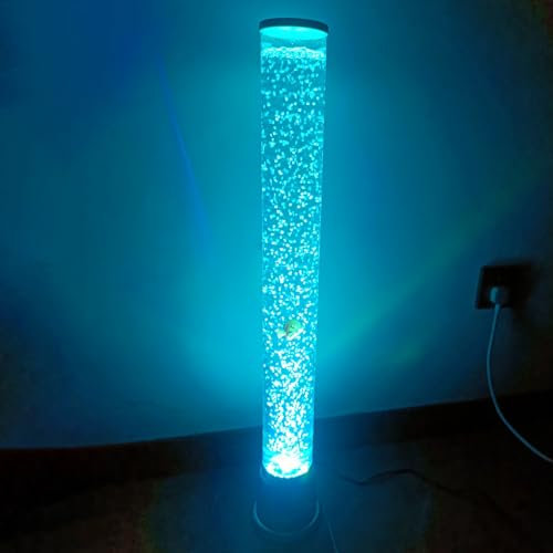 BiiKoon Lampada Elettrica A Tubo A Bolle Lampada Lava A LED con 7 Luci Che Cambiano Colore Luce Notturna for Acquario Regali Sensoriali for Bambini, Adulti, ADHD E Autismo