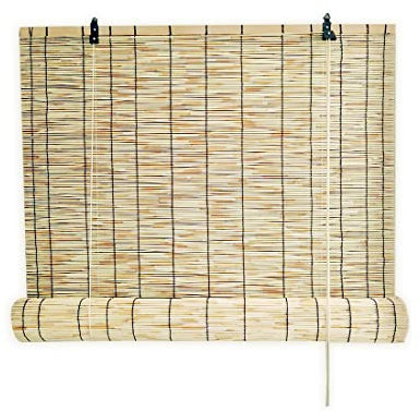 Acomoda Textil – Estor Enrollable de Bambú para Puertas y Ventanas. Persiana Ajustable Opaca de Ocultación Decorativa, Cortina Regulable de Temperatura y Luz en Exterior e Interior. (60x140 cm)