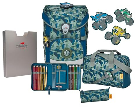 DerDieDas ErgoFlex Easy Schulranzenset 5-teilig Monster Truck