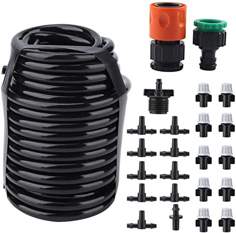 Irrigation System Kit,Auto Plant Watering System,Auto Water Irrigation Control System Plant Watering Garden Hose Equipment Set for Outdoor Plants Greenhouse Lawn