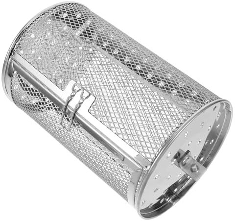 Amosfun Panier Rôtissoire Inoxydable Rotatif Pour Cacahuètes Et Noix Accessoire De Cuisson Pour Bbq Et Fours Électriques Pour Rôtissage Uniforme