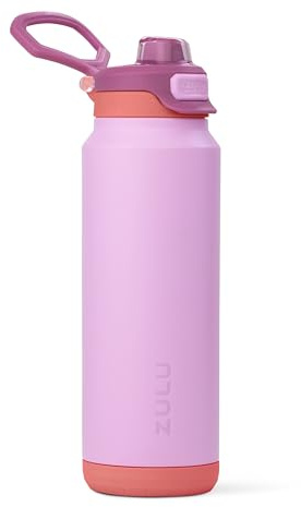 ZULU Powerfill Pro 32oz Stainless Steel Water Bottle with Quick Fill Lid, Triple Walled Vacuum Insulated Metal, Leak Proof Locking Lid, Sip and Chug, Reusable BPA Free, Sherbert
