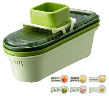 Affettatrice Di Cetrioli - Set Di Utensili Da Cucina Strumento Per Tritare Patate, Trituratore Di Verdure | Affettatrice Per Verdure, Set Affettaverdure Multiuso, Pomodori, Cetrioli