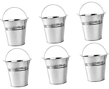 MOTHNUR 1 Set Mini Secchiello per Il Ghiaccio Distributore Bevi più Fresco Secchiello per Il Ghiaccio della Birra Secchiello per Il Ghiaccio A LED Raffreddamento Gonfiabile Silver 6 Pezzi