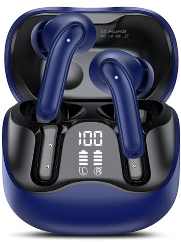 DUCOCUB Air1 Pro Cuffie Bluetooth Cancellazione Rumore Attiva con Modalità Multiple, Hi-Res Audio, EQ personalizado vía App, Pure Bass Sound, 49H, Cuffie Wireless, Connessione Multipunto, Blu