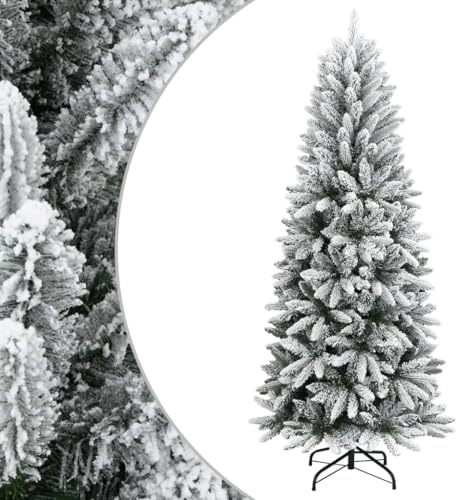 Konstgjord julgran med flockad snö 180 cm PVC & PE