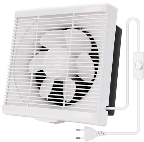 MEKOTRIN 195 mm Aspiratore Da Bagno, Estrattore Ventilazione Con Valvola Di Non Ritorno, Ventola Aspirazione Per Raffreddamento Di Case E Magazzini, Ventilazione, Circolazione Dell'Aria (127CFM)