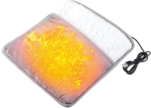 Trochate Electric Foot Warmer,Soft Rechargeable | Heating Pad for Feet - for Daily Home Rest Desk Relaxation Indoor Bedroom Winter Wellness