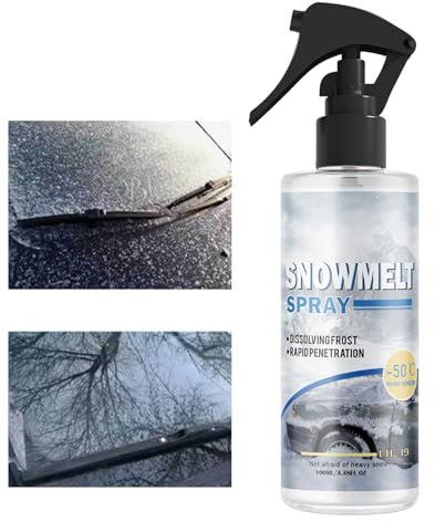 Genérico Líquido para Lavaparabrisas De Invierno | Limpiador Anticongelante 100ml | Descongelante De Parabrisas - para Uso en Exterior contra Escarcha y Hielo en Refrigerador, Congelador y Ventana