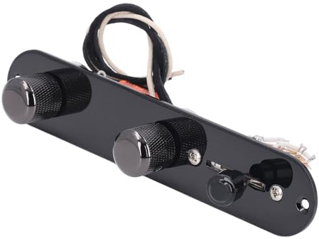 Alomejor Förkopplad Gitarrkontrollplatta med Ledningsnät, Enkel Installation för Gitarrunderhåll, Kompletta Tillbehör Ingår