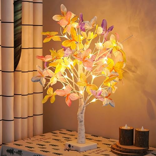 Luces LED para árbol de Navidad, ramas de luces para interiores, árbol de luces LED, lámpara para árbol de Navidad, decoración interior, decoración de mariposa, decoración de Pascua para primavera