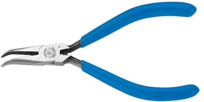 Klein Tools D320-41/2C Electronics Pliers, Needle Nose with Curved Chain-Nose, 5-Inch