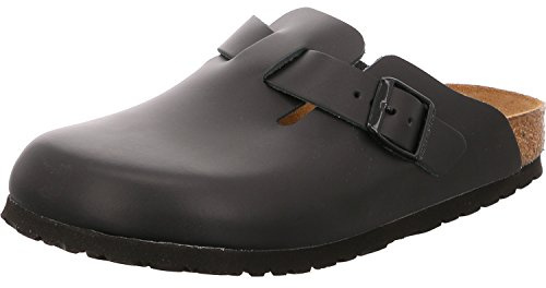 Birkenstock Classic Boston Leder 60191, Clogs, Schwarz (Schwarz 49), 40 EU (7 UK)